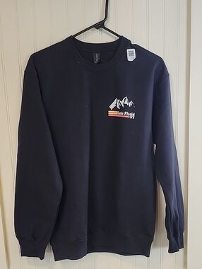 Lake Placid Mountain Graphic Crewneck Sweater - Black